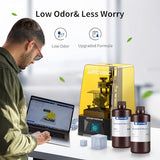ANYCUBIC Upgraded Standard 3D Printer Resin, 405nm SLA Fast UV-Curing Resin, High Precision & Rapid Photopolymer for 8K Capable LCD/DLP/SLA 3D Printing (Black, 1000g)