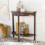 Safavieh Home Collection Tinsley Brown Half Moon Console Table CNS5723C SAFAVIEH