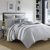 Nautica - Queen Duvet Cover Set, Cotton Reversible Bedding with Matching Shams, Mediterranean Inspired Home Decor for All Seasons (Fairwater Blue, Queen) Nautica
