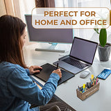 Personalized Passion - Wooden Desk Organizers for Home & School | Perfect Sized Wooden Pencil Holder with 3 Compartments | Personalized Name Wooden Organizer for Pen, Stationary, & Office Personalized Passion