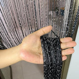 Home Decor Sequin Curtain for Doorway,Door String Curtains, 39x79 inch Hanging,Closet Bedroom Blind Living Room Divider,Window Wall Panel Fringe Backdrops Sheer no Beads Beaded Decorative Crystal LBttnny