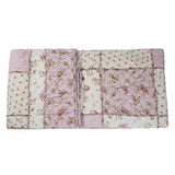 100% Cotton Quilt Blanket for Twin/Full Size Bed, Cute Bed Coverlet, Patchwork Reversible Bedspread Quilted Throw Blanket, Kid Girls Room Decor Pink Floral Comforbed