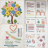 2026 New Embroidery Book Kit Embroidery Book Including a Complete Toolkit and Instructional Tutorial Embroidery Kit for Beginners and DIY Craft Lovers (1 Piece Set)