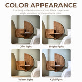 Behomes Soluna Solid Wood Floating Nightstand, Wall Mounted Nightstand, Floating Bedside Table for Bedroom and Living Room, Modern Rustic Wood Night Stand, Small Floating Shelf Accent, Walnut Behomes Furniture