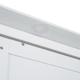 XD Designs Modern Queen Size Murphy Bed Wall Bed with Linen 3 Seat Sofa and 2 Bookshelves, Traditional Solid Wood Murphy Cabinet Bedframe, Can be Folded, Space-Saving Design (White-1.11) XD Designs