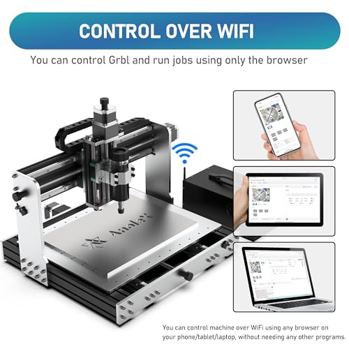 AnoleX CNC Router Machine 4030-Evo Ultra, All-Metal XYZ Axis Dual Steel Linear Guides & Ball Screws with 500W Spindle for Metal Aluminum Brass Wood Acrylic PCB - WoodArtSupply