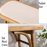 DM Furniture Farmhouse Wood Bench Small Entry Way Bench Seat Narrow Dining Bench Bed End Indoor Bench for Living Room Foyer Indoor, Uphostered Bench DM Furniture