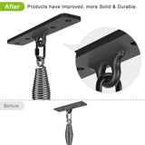 Dolibest Heavy Bag Hanger, Wall Ceiling Mount Hook for Punching Bags, Body Weight Strength Training Systems, Wood Beam Holder with Spring and 2 Carabiners, 4Wood Screws for Wooden Sets Dolibest