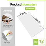 Noooza 2ft x 4ft Drop Ceiling Tiles，Smooth White PVC Ceiling Panel 24 x 48in. Waterproof, Washable and Fire-Rated - Reusable - High-Grade PVC to Prevent Breakage-Package of 10 Tiles Noooza