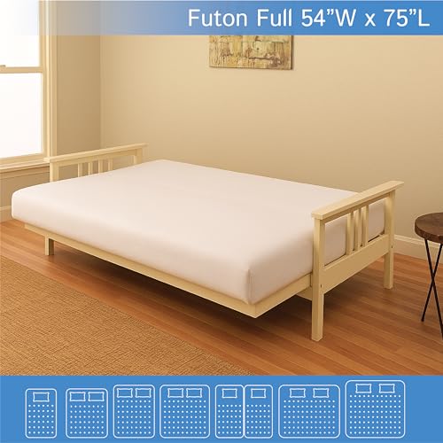 Futon Full (54"x 75") Waterproof Mattress Protector - Waterproof Zippered Encasement Premium Quality Bed Cover Protects Against Dust, Allergens White Four Seasons Essentials