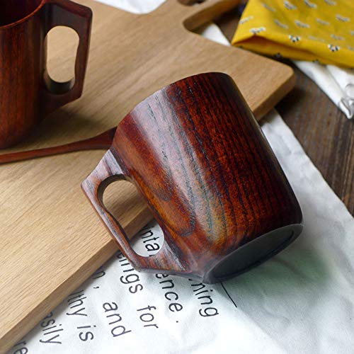 12 oz Handmade Wooden Coffee Mug Wood Outdoor Cool Man Mug Unique Camping Cup Guys Tankard Beer Mug Stein for Men Gift Coffee Cup Fancy Viking Mug Renawe