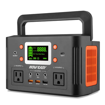 HOWEASY 260W Portable Power Station.178Wh Solar Generator(Solar Panel Not Included) with 2 110V/260W AC Power Socket Backup Power Supply, Suitable for CPAP, Outdoor Camping Travel Home Emergency