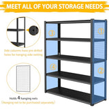 WOZBUD 3000LBS Garage Shelving Heavy Duty 48″W Metal Shelving for Garage,72″H Standing Shelf Units ，5 Adjustable Levels Garage Shelving Units and Storage，Storage Rack for Garage Organazation.1PCS… WOZBUD