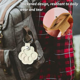 Cat & Dog Hair Keychain - Paw Shaped Leather Memorial Keepsake for Dog Cat Fur Storage, Pet Fur Keepsake Collector with Refillable Capsule (3PCS)
