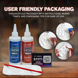 Starbond 5 Minute Epoxy Adhesive - Super Tough and Durable - 1900 lb Lap Shear Strength, 1:1 Ratio Instant Mix — Fast Set, Quick Cure, Compatible with Wood, Metal, Glass, Ceramic, Fabric, 8 oz STARBOND