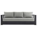 Modway Tahoe Aluminum Outdoor Patio Sofa in Gray Gray Modway