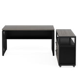 Tribesigns Office Desk with Drawers,55 inches L Shaped Computer Desk with Storage Shelves and Mobile File Cabinet, Executive Desk for Home Office Furniture Sets Tribesigns