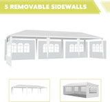 10x30FT Outdoor Canopy Tent for Wedding, Party Event Tent with 5 Removable Sidewalls Heavy-Duty Waterproof Large Gazebo for Birthday Parties, BBQs & Events (1030 FT 5 Sides) Lymvayance