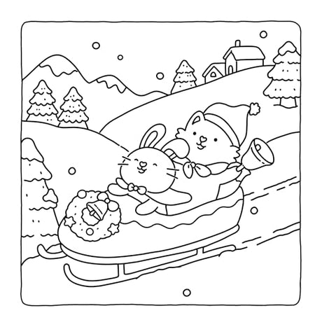 Fuzzy Hygge: Christmas Vibes Coloring Book for Adults & Teens Featuring Cozy Festive Holiday Winter Scenes with Adorable Animals Characters (Fuzzy Friends Coloring) Vivi Tinta