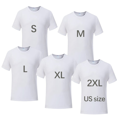 ORJ 5 PCS Unisex Sublimation Blank T Shirt White Polyester Shirts Crew Neck Short Sleeve for Sublimation T Shirt ORJ