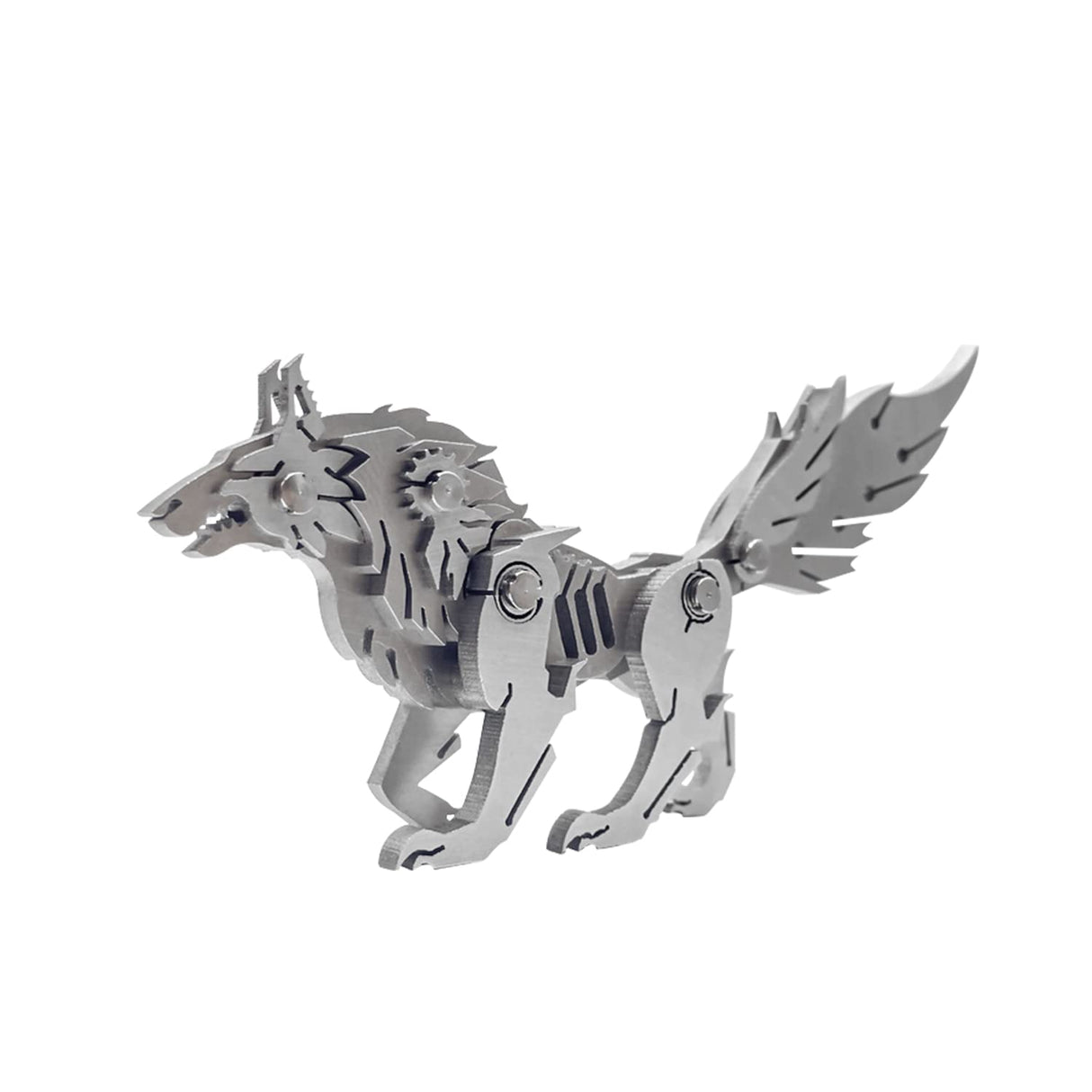 3D Metal Model Kits, Mechanical Wolf 3D Metal Puzzle,Steel Animal Series DIY Brain Teasers Simple 3D Puzzles Home Decor Art Craft Gifts Toys for Adult FILASLFT