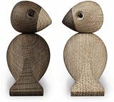 Kay Bojesen Lovely 1 Pair of Figurines 9 cm Song Birds Decoration Wooden, Brown Kay Bojesen