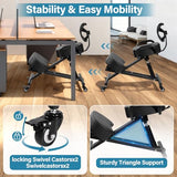 Kneeling Chair, Ergonomic Kneeling Chair with Back Support, kneelings Office Chairs with Adjustable Height and Lumbar Support for Banking Meeting Room Office Home Reception,Improve Postures Generic