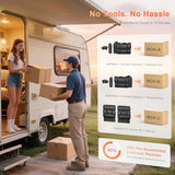 MOSGAT RV Loveseat Recliner Sofa, Reclining Loveseat Home Theater Seating with USB Ports, Cup Holders, Insert Pockets, Wall Hugger RV Recliners for Movie Room, Recline Movie Seats Gaming Sofa, Black