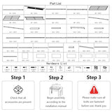 Bellemave Full Loft Bed with Desk & Storage Stairs, Metal Full Size Loft Bed Frame with Iron Nets, LED Lights & USB Ports, Heavy Duty Adult LoftBed for Bedroom, Noise-Free, Black Bellemave