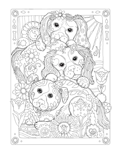 Creative Haven Dazzling Dogs Coloring Book: Relaxing Illustrations for Adult Colorists (Adult Coloring Books: Pets)