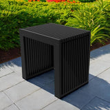 APRTAT Bamboo Dining Bench Indoor Small Benches Entryway Shoe Rack Benchs,Outdoor Modern Wood Benches 17 Inch Bamboo Bench for Living Room Hallway Bedroom Bathroom Black Small APRTAT