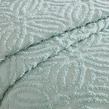 Beatrice Home Fashions Wedding Ring Chenille Bedspread, King, Blue Beatrice Home Fashions