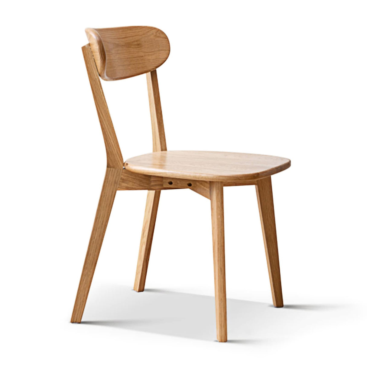 Bamskov 100% Solid Oak Wood Dining Room Chairs - Practical Kitchen Chairs - Wood Chair for Dining Room, Kitchen (1, Natural) Bamskov