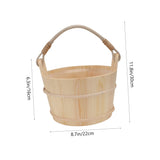 CAXUSD 1set Sauna Barrel Sauna Pail and Ladle Shower Bucket Bath Wood Sauna Bucket Spa Foot Bucket Sauna Bathing Sauna Bucket Handmade Sauna Bucket Long Handle Dry Steam Room Wooden CAXUSD