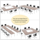 LITTLE TREE 13FT Conference Room Table, Large Rectangle Meeting Seminar Tables for 12-20 Person, Extra Long Business Tables for Office LITTLE TREE