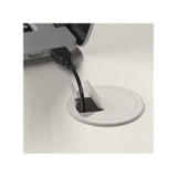 Bush Furniture Homestead Farmhouse L Shaped Desk, 60W, Linen White Oak Bush Business Furniture