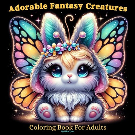 Adorable Fantasy Creatures Coloring Book For Adults: A Stress-Relieving Coloring Book with Different Creatures for Creativity and Relaxation WoodArtSupply