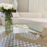 Decorative Books for Home Decor, White Faux Books for Decoration, Rustic Farmhouse Stacked Display Books (Thankful Grateful Blessed) OMISHE