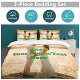 TIFDHIS Customized Duvet Cover &Pillowcase Set Personalized Bedding Set Design Your Own Comforter Sets 1 Side Printed Decor TIFDHIS