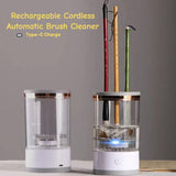 Babluble Electric Paint Brush Cleaner, Rinse Cup, Brush Rinser for Painting, Brush Cleaning Washer Rinser for Acrylic, Watercolor Painting, Makeup Brush Cleaner,Brush Holder (1, White) Babluble