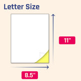 30 Sheets, Printable White Sticker Paper, Laser/Inkjet Printing - Matte, Letter Size (8.5" x 11") TownStix