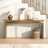 Epecoya Console Tables for Entryway 63-Inch, Wooden Sofa Tables Narrow Long Behind Couch Farmhouse, Modern Entryway Tables Rectangular for Entrance, Home, Living Room, Natural Brown Epecoya