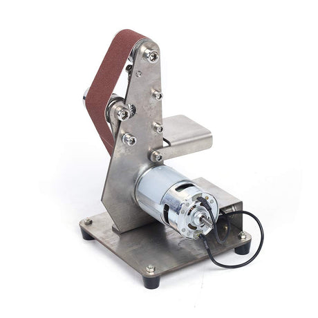 Electric Belt Sander Polishing Grinding Sharpener DIY Power Sanding Machine Cutter Edges Mini Bench Belt Grinder Kit with 10PCS Sanding Belt GMSLuu