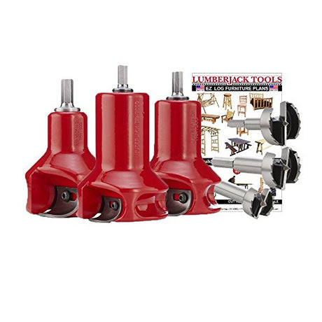 Lumberjack Tools 1", 1-1/2" & 2" Home Master Kit (HSK3) , Red Lumberjack Tools