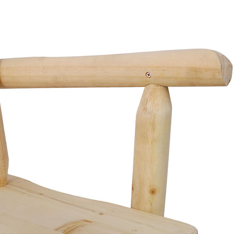 AMZOSS Log Swivel Bar Stool - Rustic Fir Wood Construction Bar Stools - Solid Wood Counter Height Bar Chairs Barstools for Kitchen, Dining Room,Natural AMZOSS