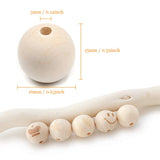 Hagao Natural Wood Beads Round Ball Wooden Loose Beads Unfinished Wood Spacer Beads for Craft-Making 200pcs (16mm) Hagao