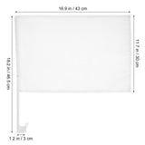 DECHOUS 4Pcs Blank White Car Flags, Blank Car Window Flags for Sublimation, 18x17 Inch DIY Blank Flags Sublimation Car Flags with Pole Car Shaking Flags for Sublimation Outdoor Garden Festival DECHOUS