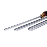 Woodturning Bowl Gouge Set, 3 Pieces 22.5” Wood Lathe Bowl Turning Tools, 1/4 Flute, 3/8 Flute, and 1/2 Flute, with High Speed Steel Blades, Beech Handles and Brass Ferrules, in Wooden Storage Case Urbansential