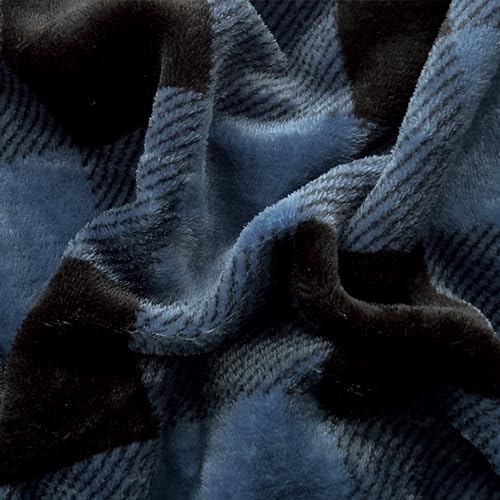 Elegant Comfort Luxuriously Soft 4-Piece Velvet Plush Flannel Sheet Set - Premium Quality - Cozy Warm, Anti-Static, Non Pilling Fuzzy Velvet Flannel Fleece Deep Pocket Sheet Set - Queen, Buffalo Blue Elegant Comfort