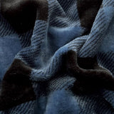 Elegant Comfort Luxuriously Soft 4-Piece Velvet Plush Flannel Sheet Set - Premium Quality - Cozy Warm, Anti-Static, Non Pilling Fuzzy Velvet Flannel Fleece Deep Pocket Sheet Set - Queen, Buffalo Blue Elegant Comfort